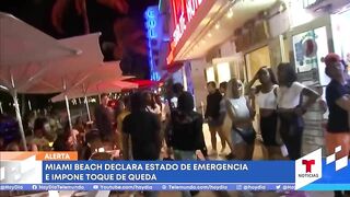 Decretan toque de queda en South Beach, Florida, en pleno 'spring break' | Noticias Telemundo