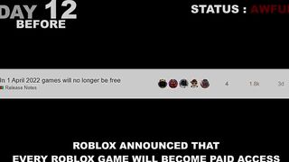 If Roblox is no longer free (Timeline)