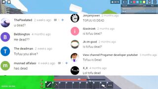 THIS ROBLOX YOUTUBER WHO HAD DISAPPEARED/GONE MISSING HAS RETURNED (Tofuu is BACK)