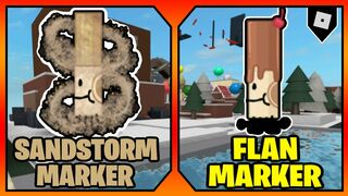 How to get the "FLAN MARKER" AND "SANDSTORM MARKER" MARKERS + BADGES in FIND THE MARKERS || Roblox