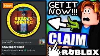 GET THIS BADGE FOR FREE ACCESSORIES! 24kGoldn Challenge Build to Survive Simulator! (ROBLOX)