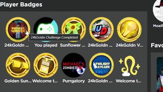 GET THIS BADGE FOR FREE ACCESSORIES! 24kGoldn Challenge Build to Survive Simulator! (ROBLOX)