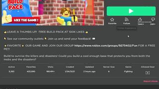 GET THIS BADGE FOR FREE ACCESSORIES! 24kGoldn Challenge Build to Survive Simulator! (ROBLOX)