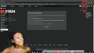 IShowSpeed Got Banned From Roblox? ????