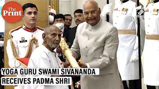 Swami Sivananda, 125-year old yoga guru receives Padma Shri