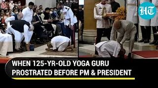 Standing ovation for Swami Sivananda as President Kovind awards him Padma Shri for Yoga