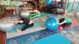 yoga with Ball // weight loss /body opening yog /#flexibility #strength #forward