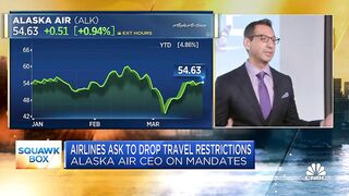 Alaska Airlines CEO: We're seeing strong bookings, returning business travel