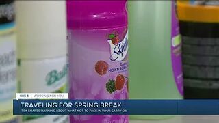 TSA reminds travelers of forbidden items with spring break travel