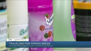 TSA reminds travelers of forbidden items with spring break travel