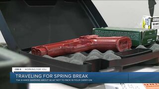 TSA reminds travelers of forbidden items with spring break travel