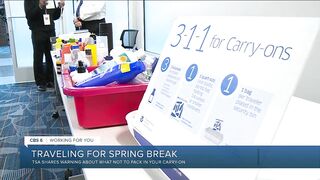 TSA reminds travelers of forbidden items with spring break travel