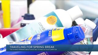 TSA reminds travelers of forbidden items with spring break travel