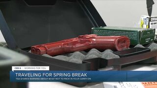 TSA reminds travelers of forbidden items with spring break travel