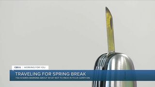 TSA reminds travelers of forbidden items with spring break travel