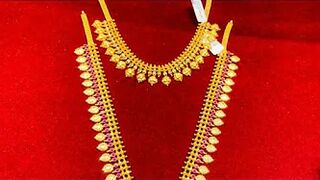 Gold necklace and haram models with weight/gold Haram designs