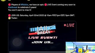 2022 LIVE EVENT CONFIRMED!!! | Roblox Jailbreak Update news