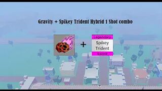 Gravity + Spikey Trident Hybrid 1 Shot Combo (Blox fruits) - [Roblox]