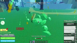 Gravity + Spikey Trident Hybrid 1 Shot Combo (Blox fruits) - [Roblox]