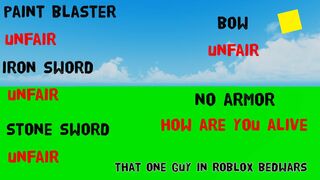 "Bro this is unfair" Roblox Bedwars