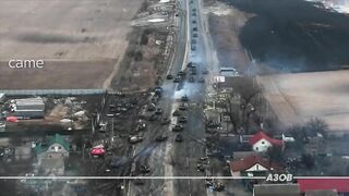 Ukraine War: Dramatic drone footage shows Russian convoy 'ambush'