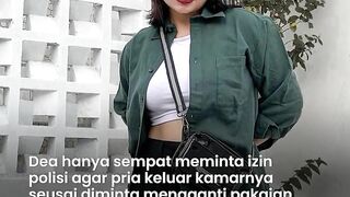 Penampakan Dea OnlyFans saat Ditangkap di Malang, Pakai Piyama Seksi saat Polisi Datang