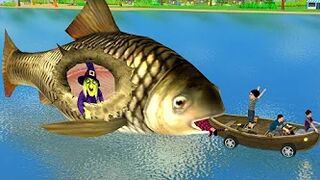 Gunda aur जादुई मछली नावकार Kahani Funny Joke of Story Comedy Video Big Fish Boatcar Hindi Kahaniya