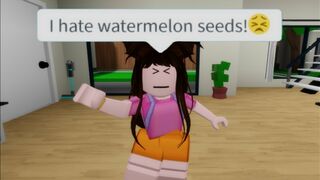 When your daughter hates watermelon seeds???? (Roblox Meme)