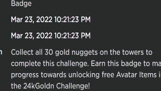 GET THIS BADGE FOR FREE ACCESSORIES! 24kGoldn Challenge Tower of Misery! (ROBLOX)