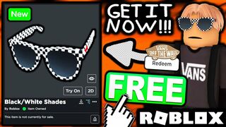 FREE ACCESSORY! HOW TO GET Vans Black-White Checkerboard Sunglasses! (ROBLOX CODE ITEM)