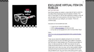 FREE ACCESSORY! HOW TO GET Vans Black-White Checkerboard Sunglasses! (ROBLOX CODE ITEM)