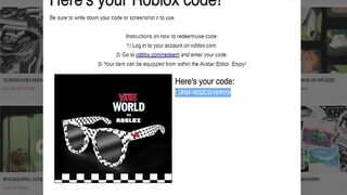 FREE ACCESSORY! HOW TO GET Vans Black-White Checkerboard Sunglasses! (ROBLOX CODE ITEM)