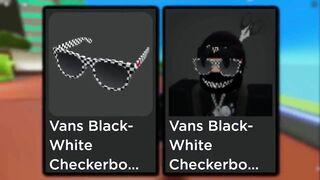 FREE ACCESSORY! HOW TO GET Vans Black-White Checkerboard Sunglasses! (ROBLOX CODE ITEM)