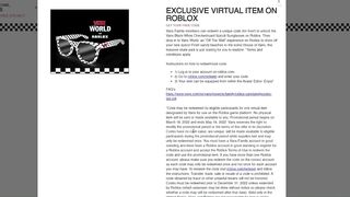 How to get the Vans Black-White Checkerboard Sunglasses in Roblox