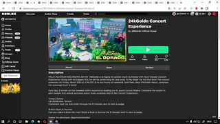 Como Ganhar o item [Victory - 24kGoldn] Roblox Evento 24kGoldn Concert Experience