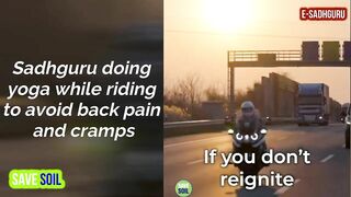 Sadhguru is doing Yoga to avoid back pain and cramps while riding | #SaveSoil