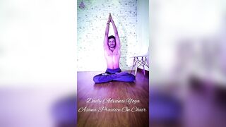 Daily Advance Yoga Asanas On Chair | EterBliss | #shorts #advanceyogapractice