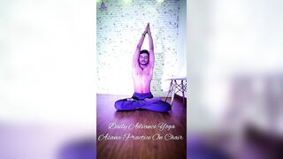 Daily Advance Yoga Asanas On Chair | EterBliss | #shorts #advanceyogapractice