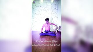 Daily Advance Yoga Asanas On Chair | EterBliss | #shorts #advanceyogapractice