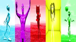 dance challenge dame tu cosita vs spiderman vs me kemaste vs cartoon cat - green alien dance