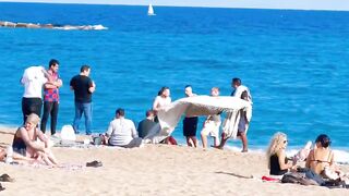 Beach Sant Miquel, Barcelona beach walk