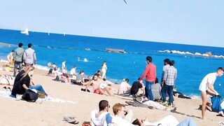 Beach Sant Miquel, Barcelona beach walk