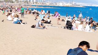 Beach Sant Miquel, Barcelona beach walk