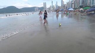 ????????BRAZİL Balneairo Camboriu Beach Walk Tour ????