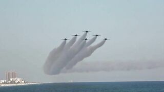 Blue Angels Pensacola Beach Flyby 3/27/22