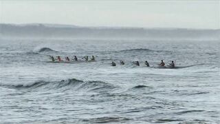 The Noosa Bar and Main Beach. Monday morning, March 28, 2022.