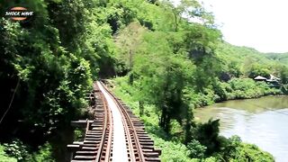 "The Death railway, Thailand" world's most dangerous train route | Thailand travel | shock wave
