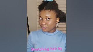 Hair stretching through banding #naturalhair #hair #hairstyle