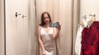 [4K] Transparent Dresses Try-on Haul with Olivia | Dressing Room