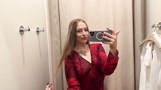 [4K] Transparent Dresses Try-on Haul with Olivia | Dressing Room